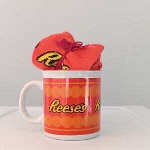 Reese's Peanut Butter Cups Mug & New Cool Sox Socks Gift Set Unisex Hersheys